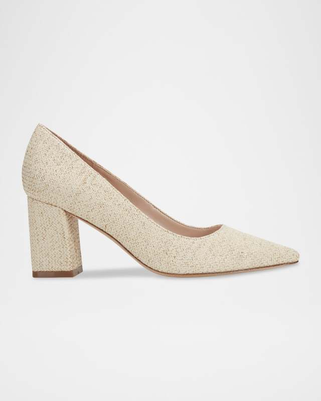 Zala Fabric Block-Heel Pumps